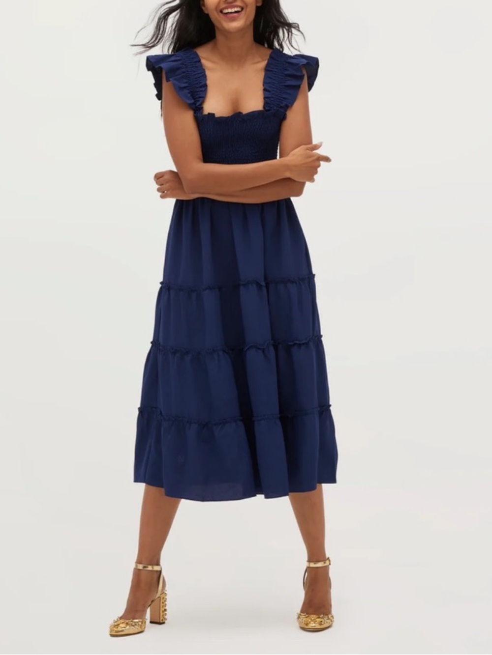Hill House • Ellie Nap Dress Navy Blue Crepe